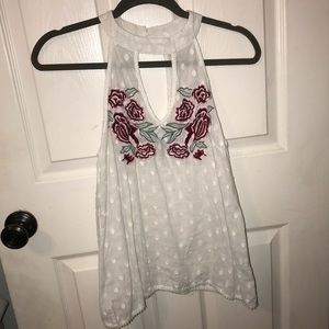 Dainty floral tank top